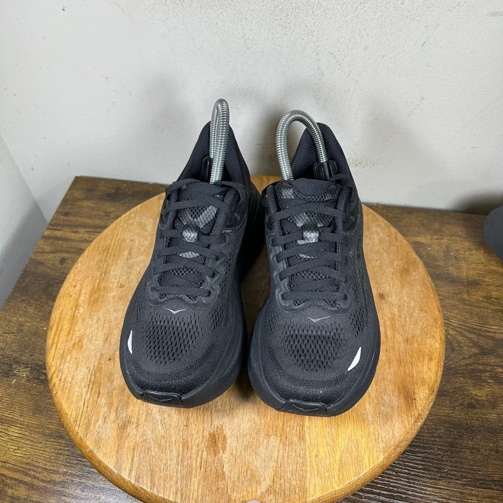 Hoka Bondi 9 Womens 6 B Black Black Running Shoes Sneakers 1162012 BBLC